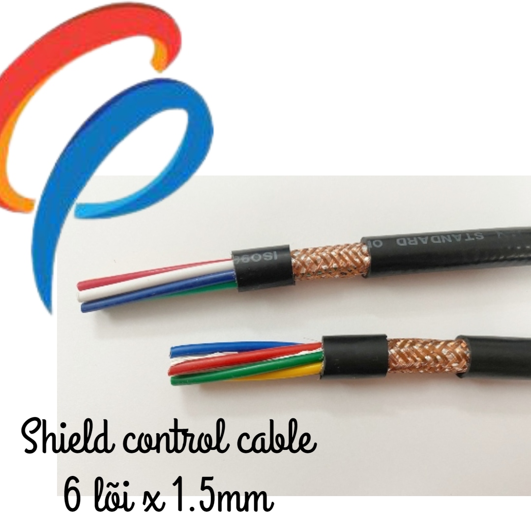 Cáp điều khiển 6 lõi x 1.5mm có lưới chống nhiễu điện áp 500 volt vỏ bọc pvc