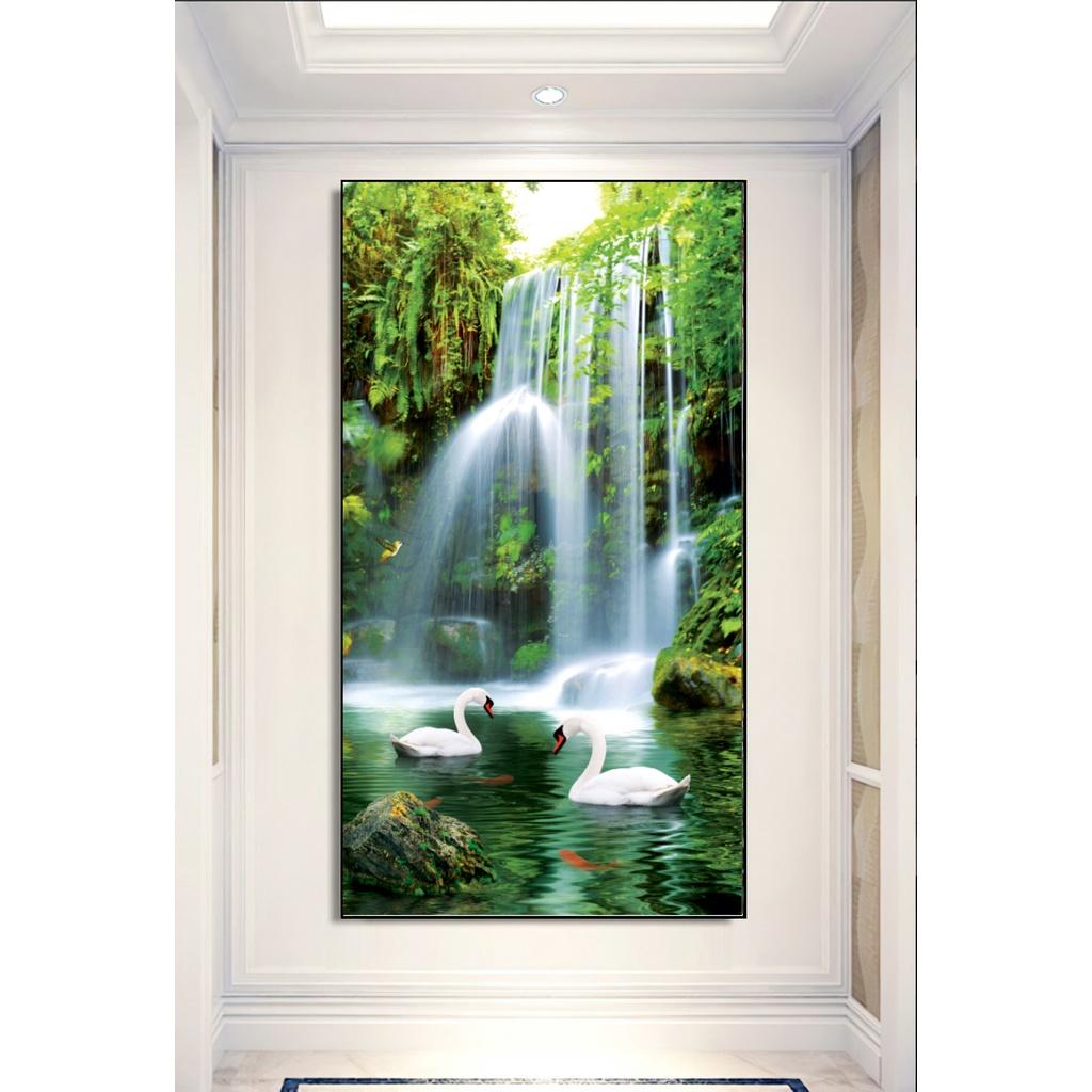 TRANH PHONG THỦY ĐỨNG TRÁNG GƯƠNG MICA  HIỆN ĐẠI SANG TRỌNG CAO CẤP 40*60/ 60*90