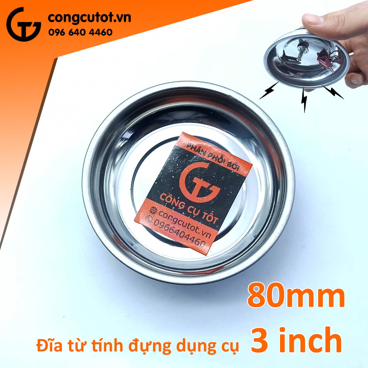 Đĩa dụng cụ từ tính 3 inch 80mm