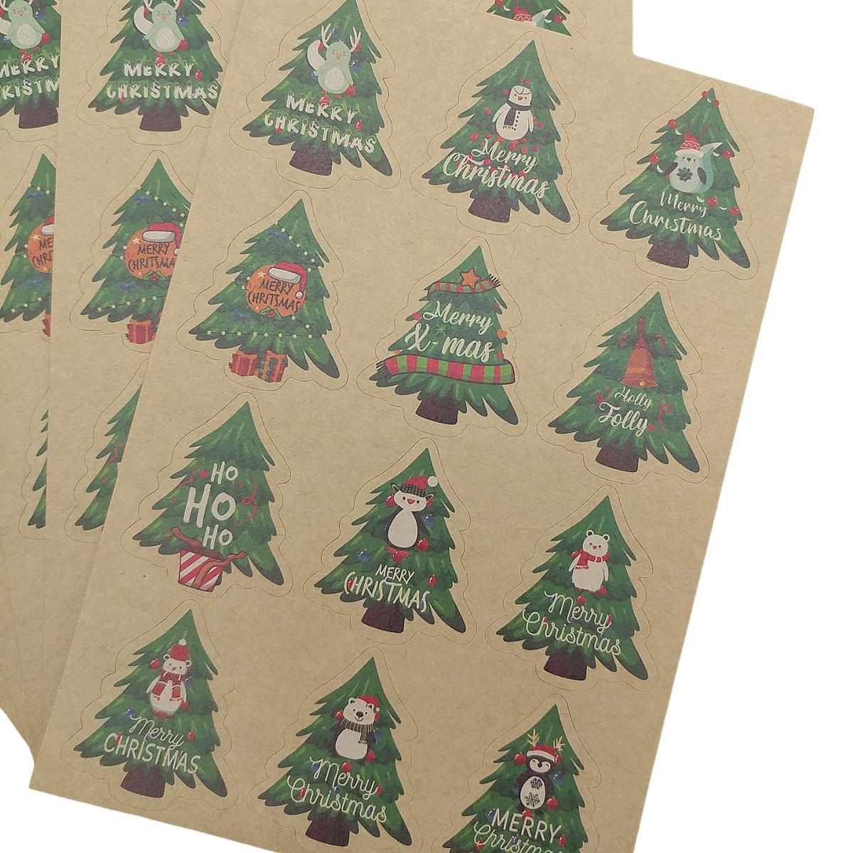Bộ Sticker Kraft Cây Thông Noel - Teenage 02 (5 Tờ)