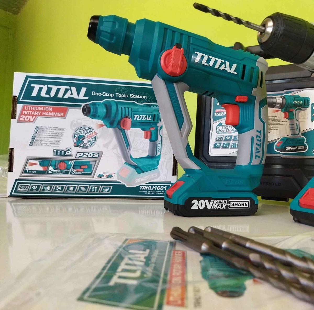MÁY KHOAN BÊ TÔNG DÙNG PIN 20V 16MM TOTAL TRHLI1601 - HÀNG CHÍNH HÃNG