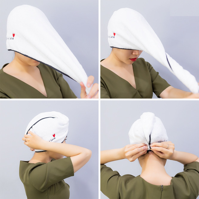 Khăn quấn khô tóc ,mẫu mới . vải cotton mềm ,siêu thấm hút ,quấn ủ tóc quấn tóc khô siêu nhanh