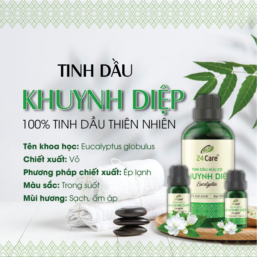 Tinh Dầu Khuynh Diệp 24Care - giữ ấm em bé, đuổi muỗi, nguồn gốc thiên nhiên