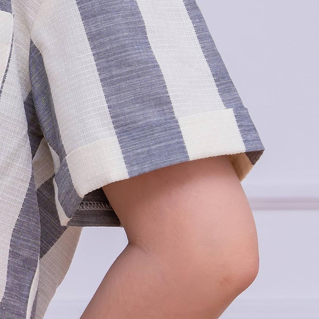 Áo kiểu sơ mi nữ thắt nơ eo TKFASHION SMKA197