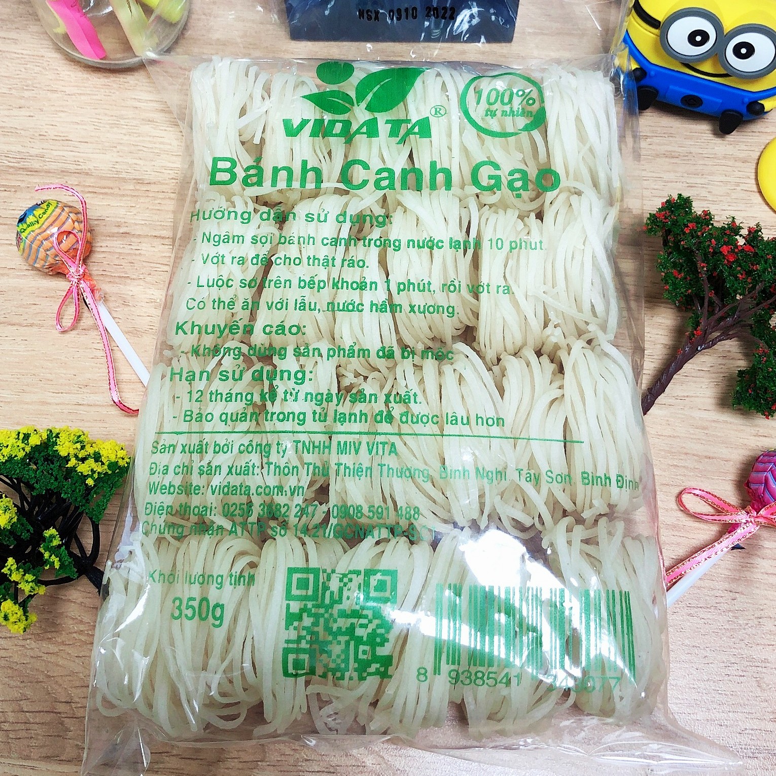 Bánh canh rau củ Vidata - Gói 350gr - Mix đủ 5 vị - Bánh canh khô