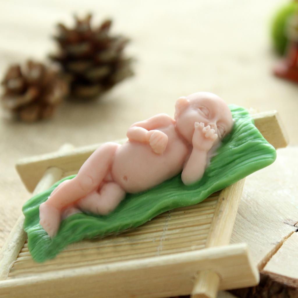 Sleeping Baby Shape Silicone Clay Mold Mould For Fondant Cake Decorating