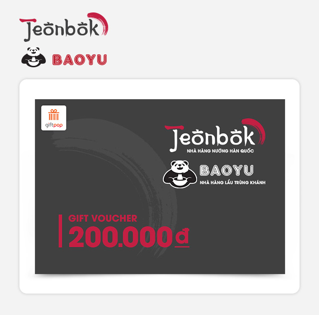 Hình ảnh Evoucher Phiếu Quà Tặng Jeonbok - BaoYu 200K