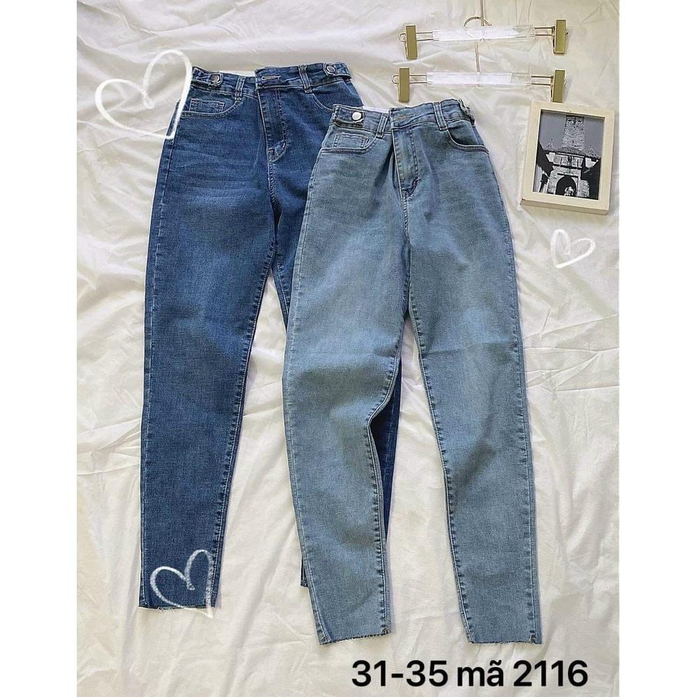Quần jean nữ size đại lưng cao form ôm siêu co giãn hàng VNXK