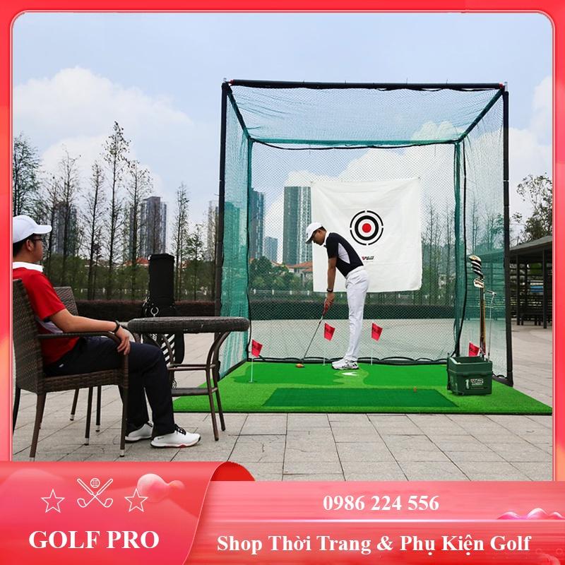 Khung lưới tập golf lồng tập PGM trong nhà hoặc ngoài trời innox tiện lợi 3x3x3m - Hàng Chính Hãng
