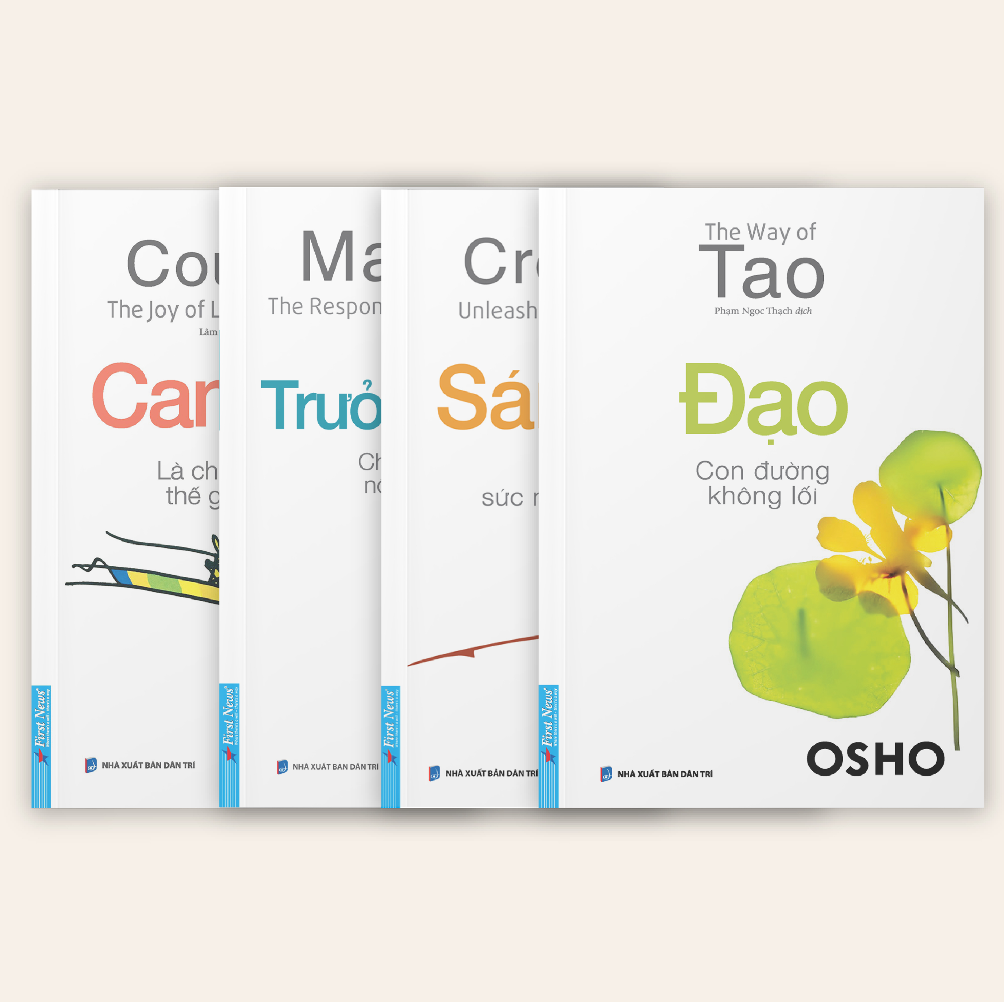 Sách - Combo 4 Cuốn OSHO : Can Đảm + Trưởng Thành + Đạo + Sáng Tạo