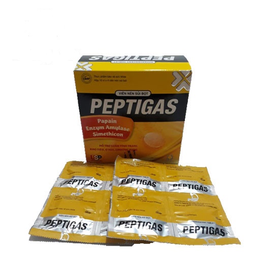 Viên sủi tiêu hóa PEPTIGAS USP Hộp 40 viên