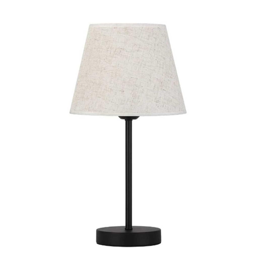 2xMetal Bedside Table Lamps Base 3-Way Dimmable Fabric Lampshade Desk Light