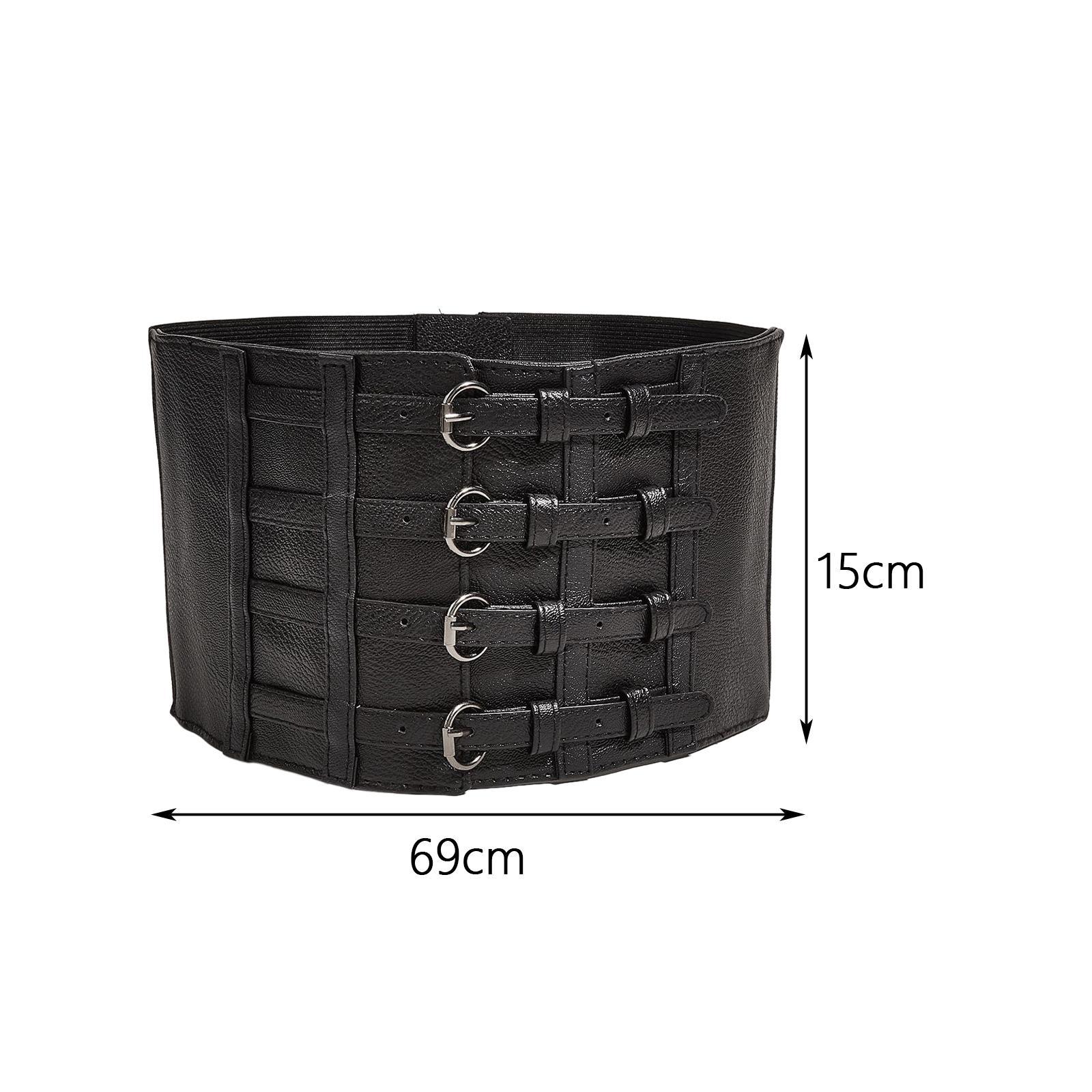 Fashion  Corset Waist Training PU Leather Women Elastic Waist Belt