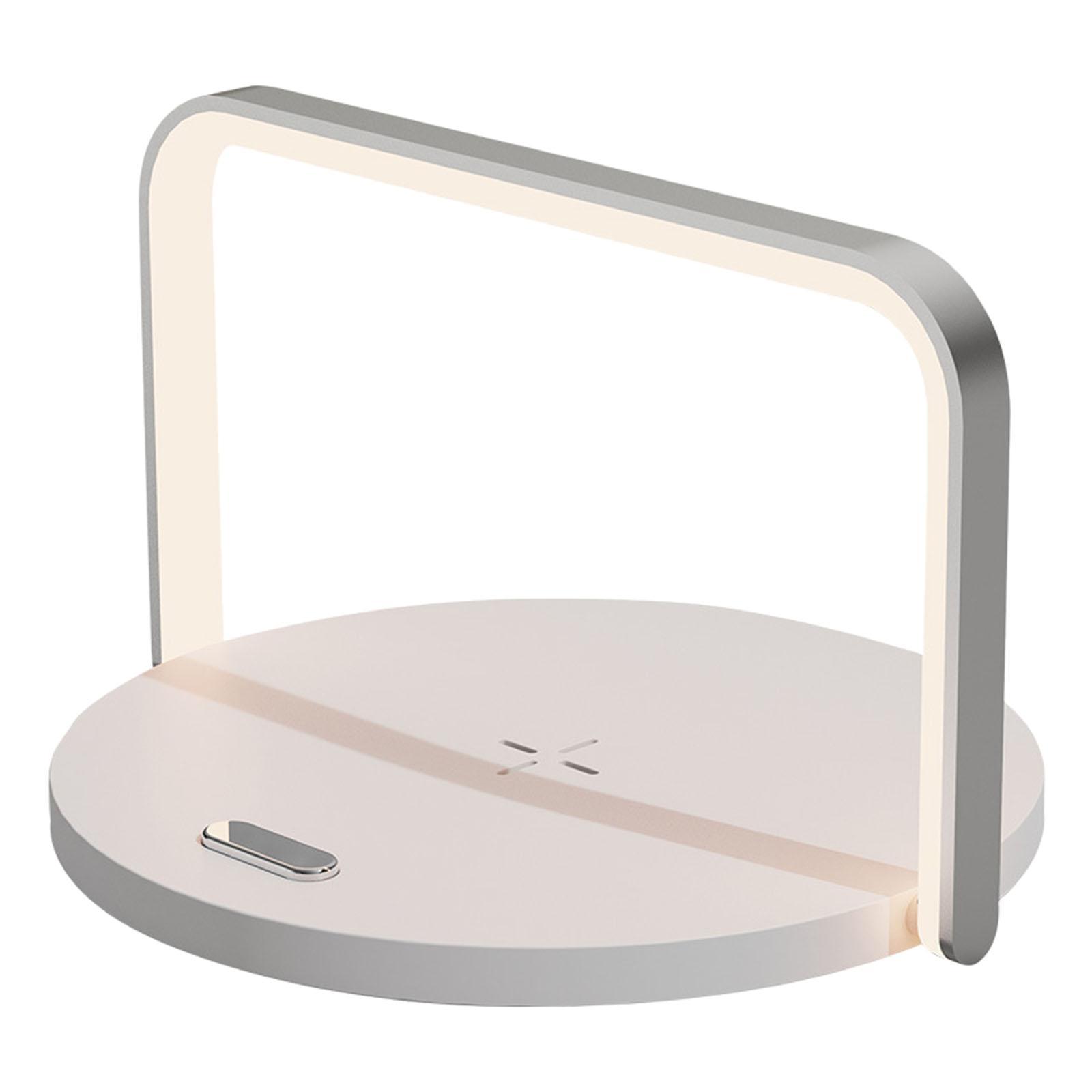USB LED Desk Lamp with Fast Wireless Charger Bedside Light Bedroom Reading