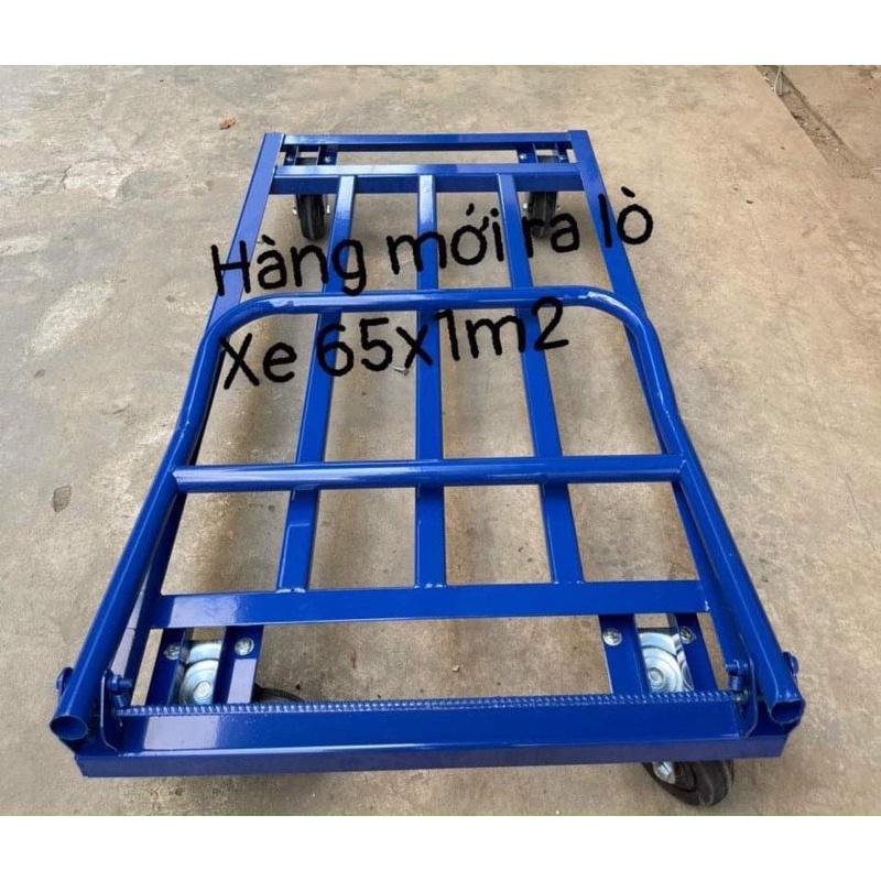 Xe đẩy hàng 4 bánh gấp gọn kích thước lớn 65x120 tải trọng 500kg