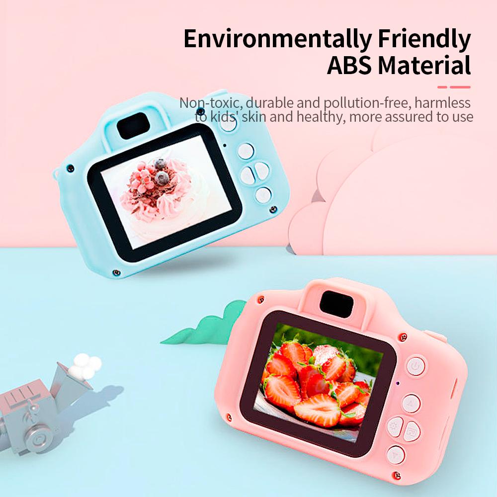 X2 Mini Kids Camera Rechargable Mini Lovely Children Camera Video Camera 2 inch Display Screen without Memory Card