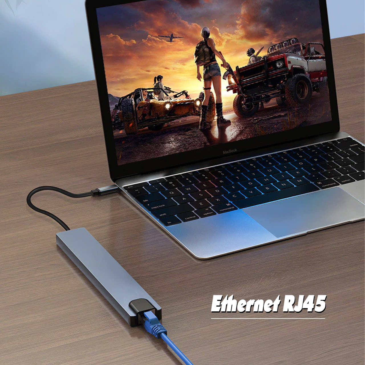 Vinetteam Hub USB TYPE-C 8 Cổng HDMI 4K 60Hz/ USB 3.0/ TF/ SD/ RJ45 100Mbps Dành Cho Macbook, PC Và Devices - Hàng Chính Hãng