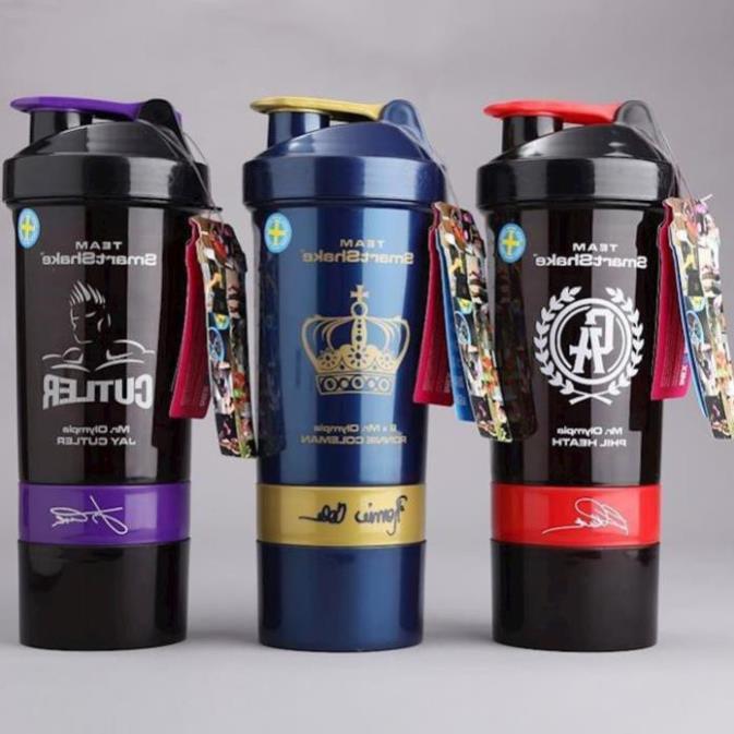 Bình lắc tập Gym Shaker 3 ngăn - Nhựa Cao cấp