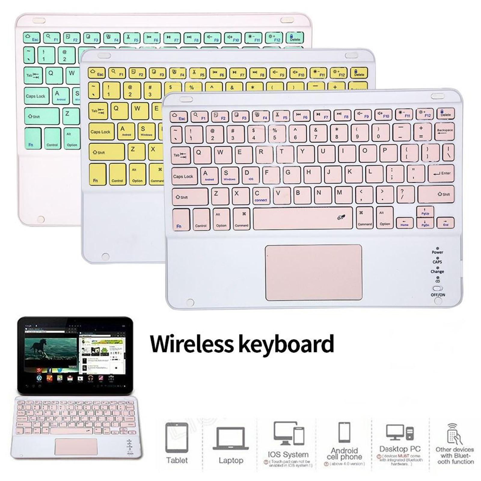 Slim Wireless Bluetooth Keyboard with Touchpad for iPad, Cable-Free, Easy to Operation