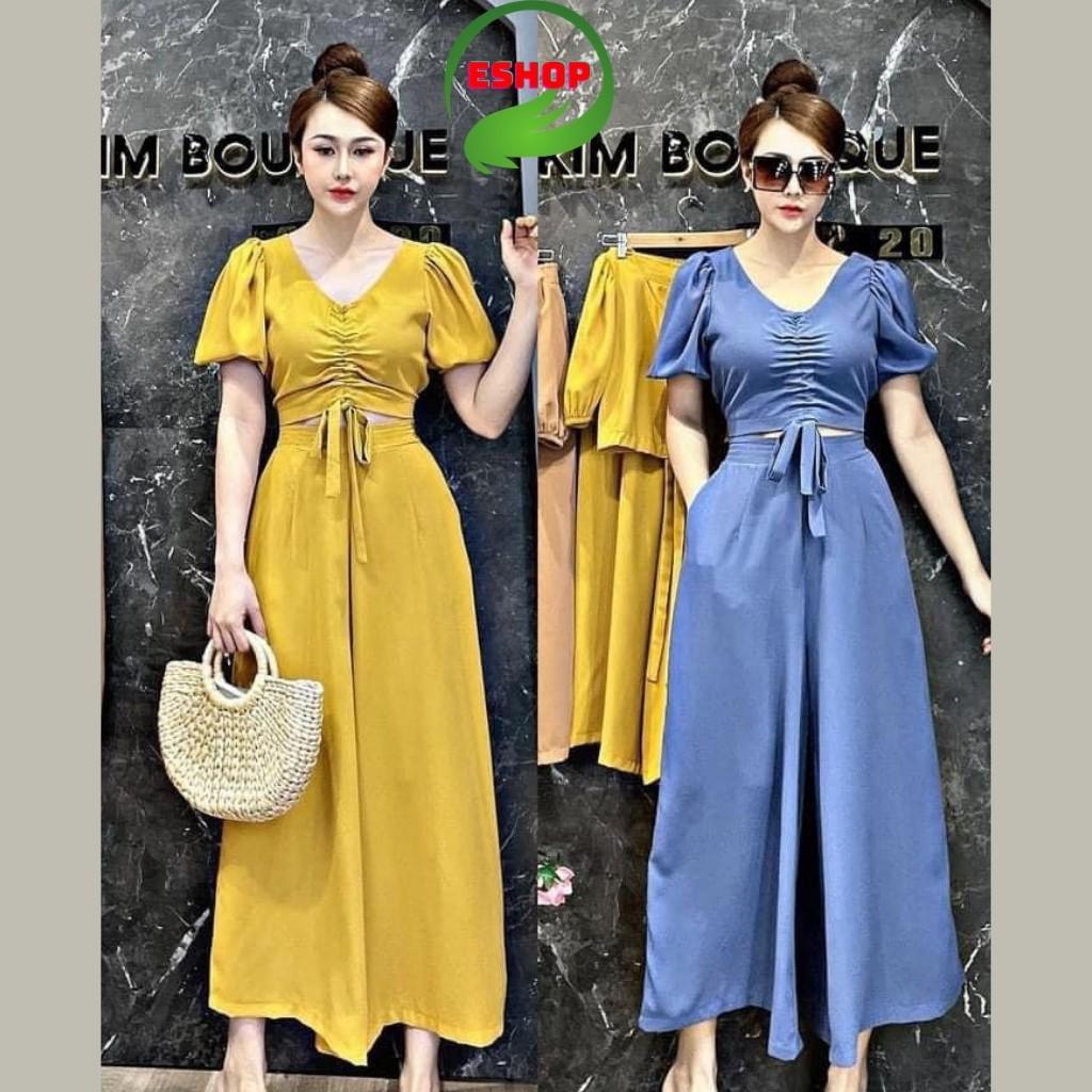 Đồ bộ nữ ngủ bigsize đồ bộ mặc nhà quần dài chất thun cotton co giãn thể thao thoải mái 45-85kg AD08 ESHOP