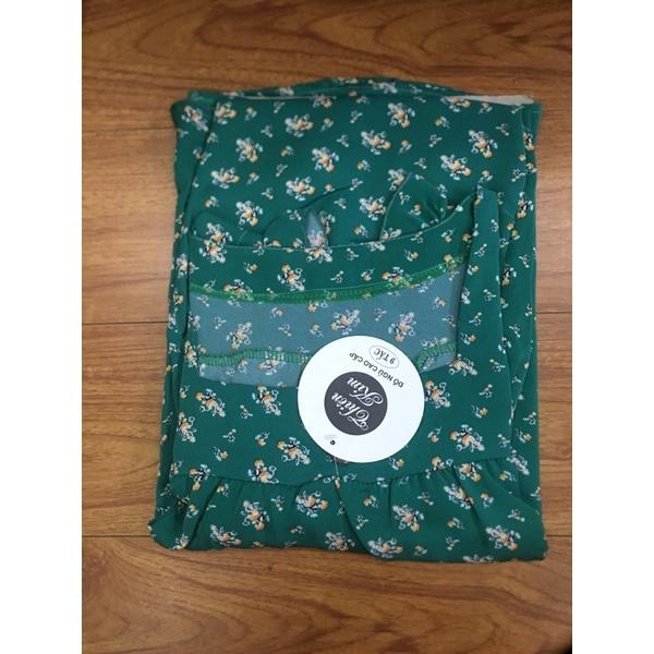 Đồ bộ nữ,đồ ngủ mặc nhà lửng vải lụa mango BL 115 họa tiết hoa nhí dễ thương size 45-57kg.