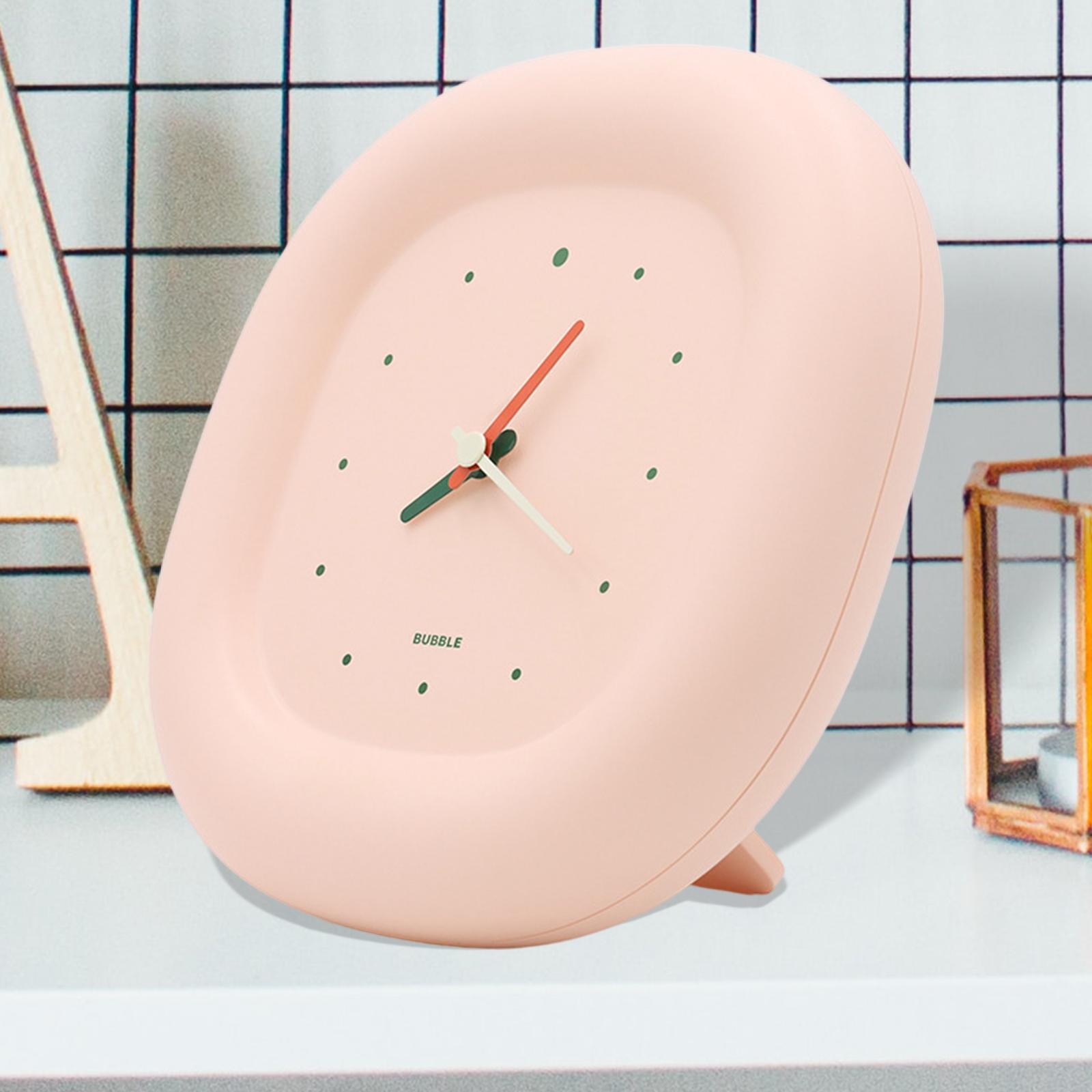 Wall Clock Battery Powered Desktop Clock for Home Study Room Bedroom Kitchen Ornament