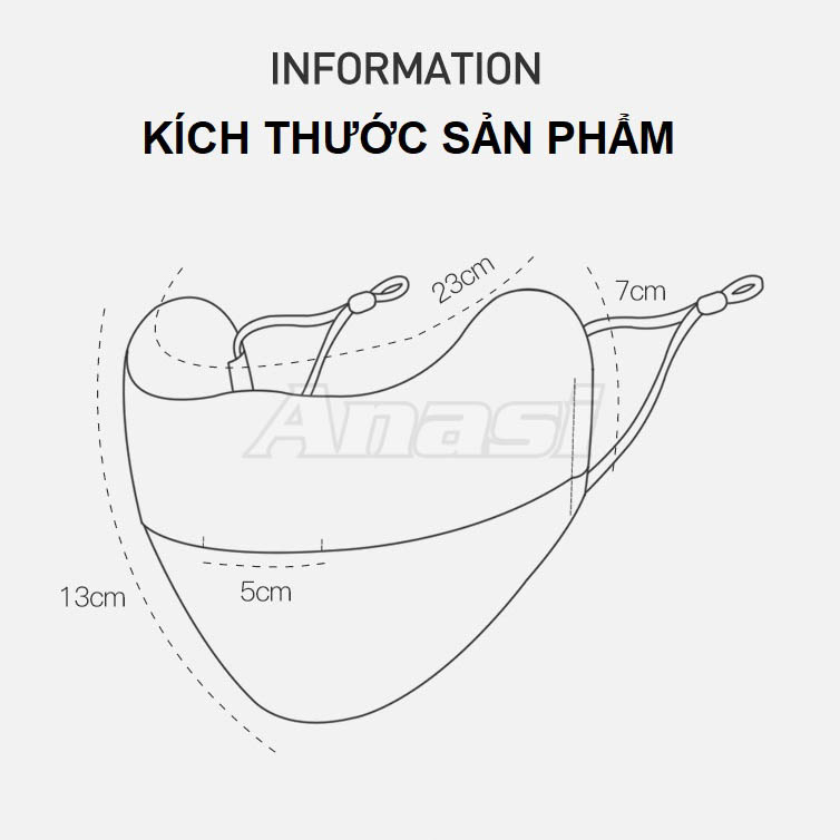 Khẩu trang vải chống nắng nữ thun lạnh kiểu dáng mới Anasi KTO34 - Có lỗ thở chống ngộp