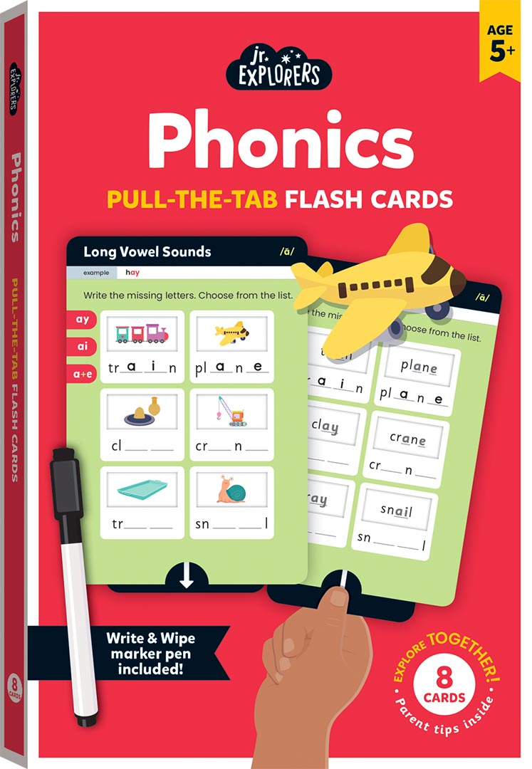 Junior Explorers: Phonics Pull-the-Tab Flash Cards