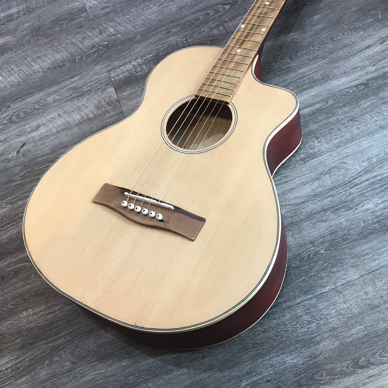 Đàn guitar acoustic mini 3/4 SV-A1MIN cao 98cm - Đàn có ty chỉnh - Tặng bao da và phụ kiện - Bảo hành 12 tháng