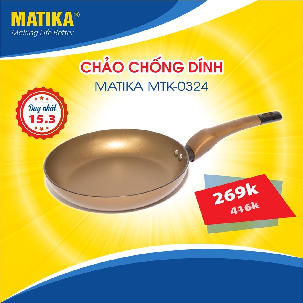 Chảo Chống Dính MATIKA Size 24cm MTK-0324, Hàng Chính Hãng