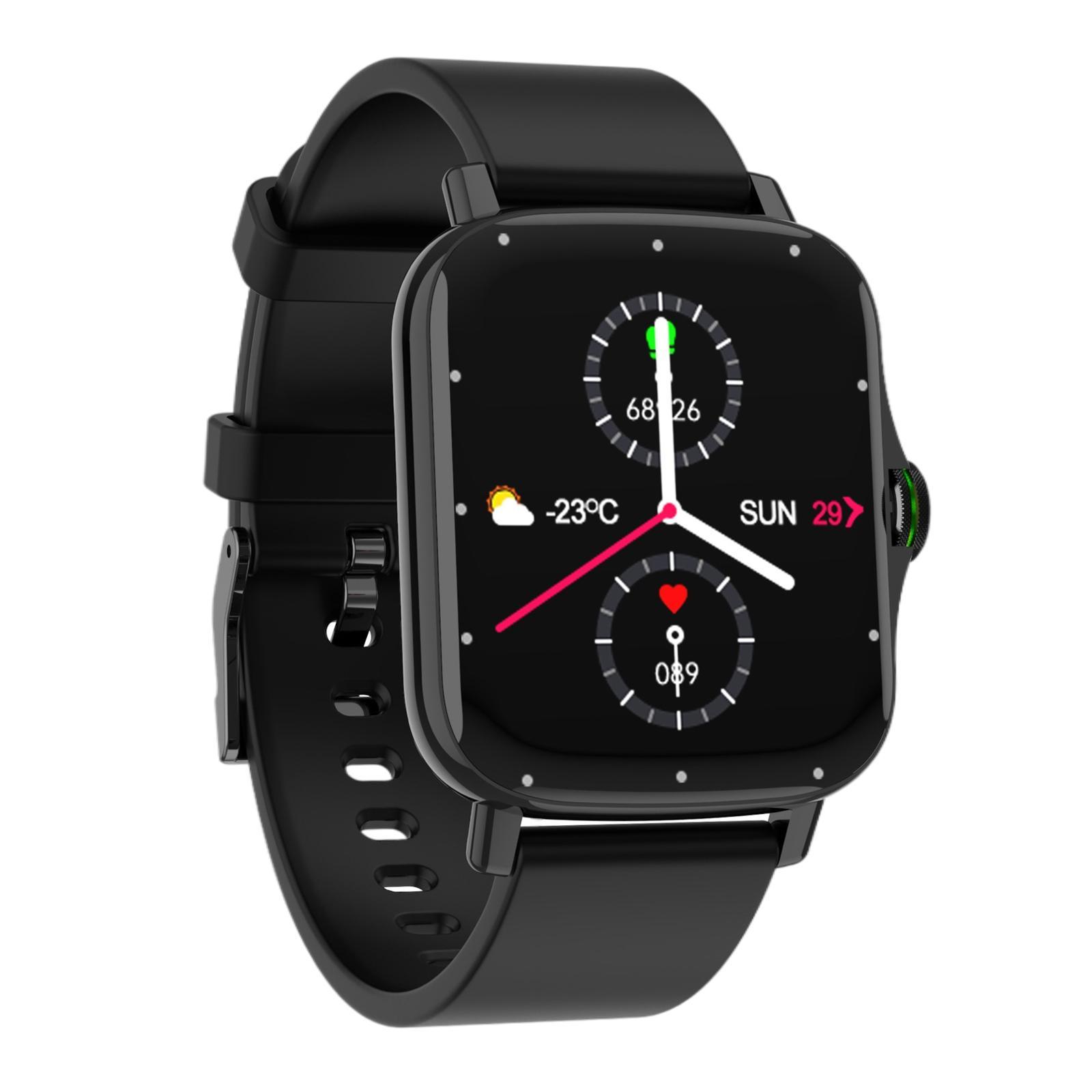 Smart Watch Bluetooth Monitor Digital Smartwatch for Men Women Black