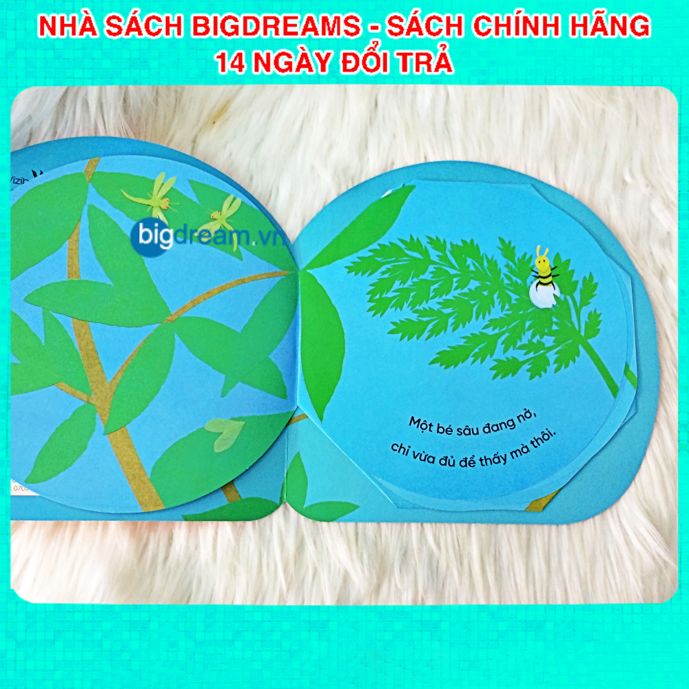 Vòng đời kỳ diệu Sâu nhỏ hóa bướm - Sách Tương tác lật mở cho bé từ 3-6 tuổi