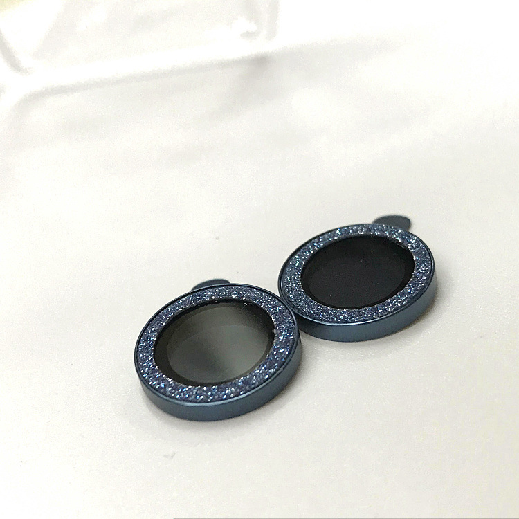 Bộ miếng dán kính cường lực Camera Diamond đính đá cho iPhone 13/13 mini hiệu Kuzoom Lens Ring bảo vệ camera - hàng nhập khẩu