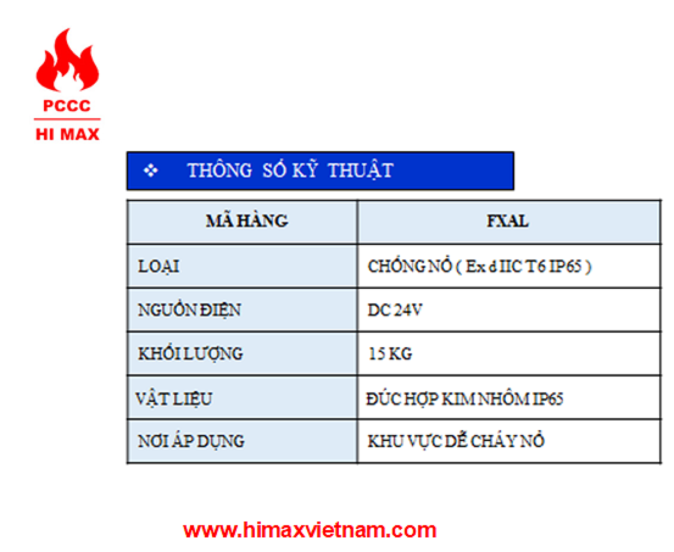 Đèn báo kết hợp còi hú chống nổ hi max FXAL