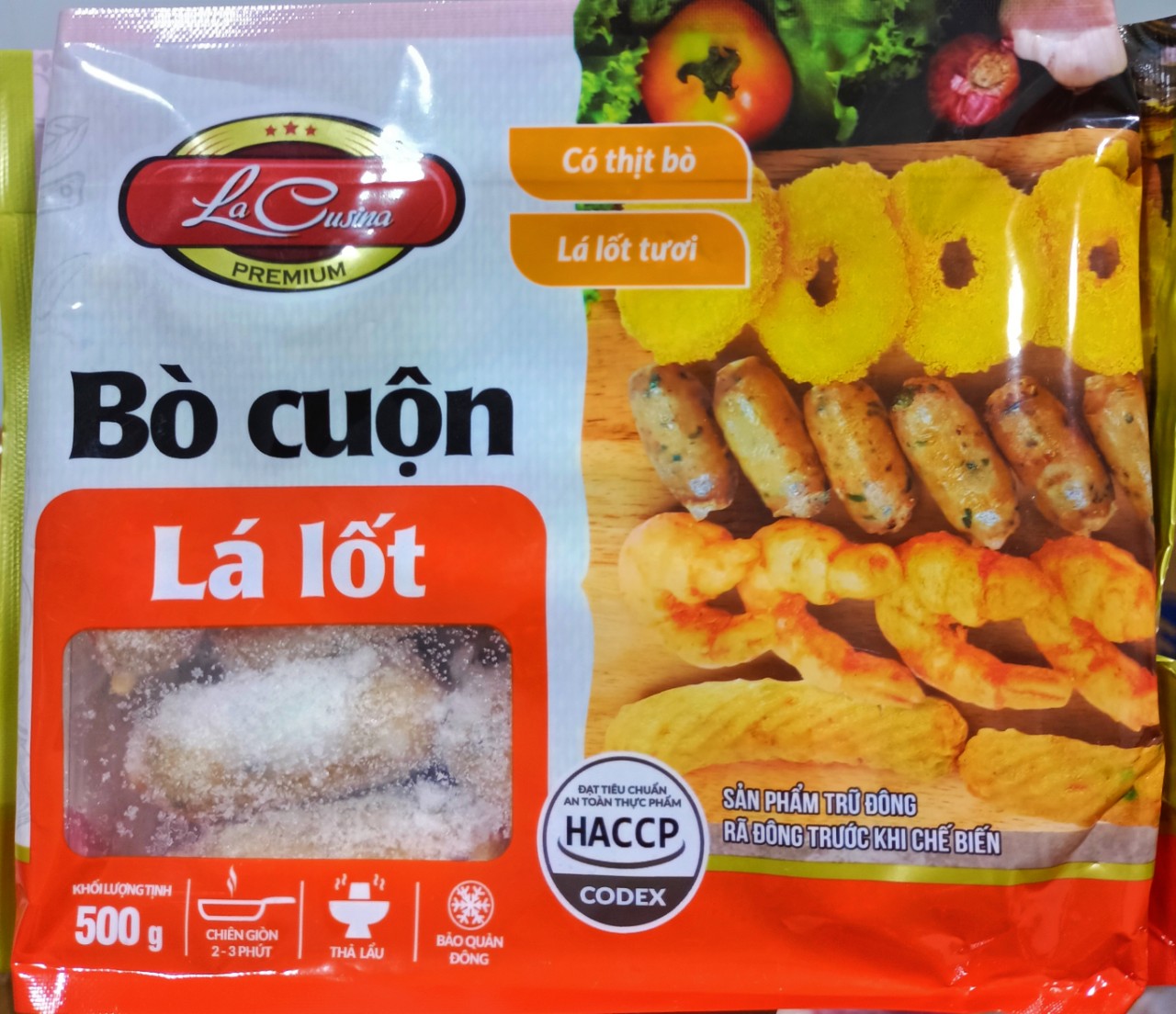 Bò Cuộn Lá Lốt 500g