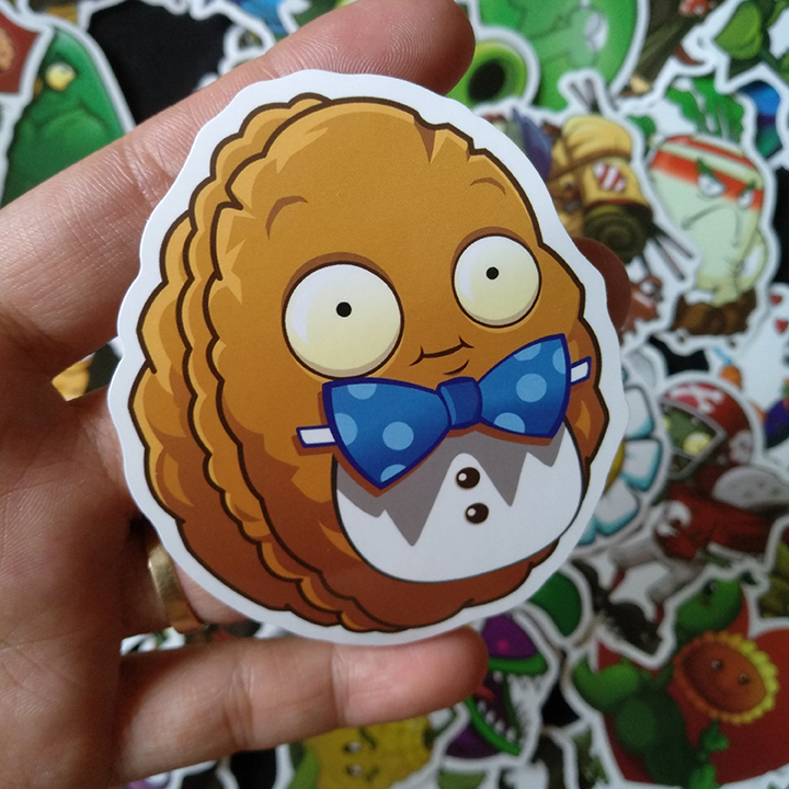 Bộ Sticker dán cao cấp chủ đề PLANTS VS ZOMBIES - Dùng dán Xe, dán mũ bảo hiểm, dán Laptop...