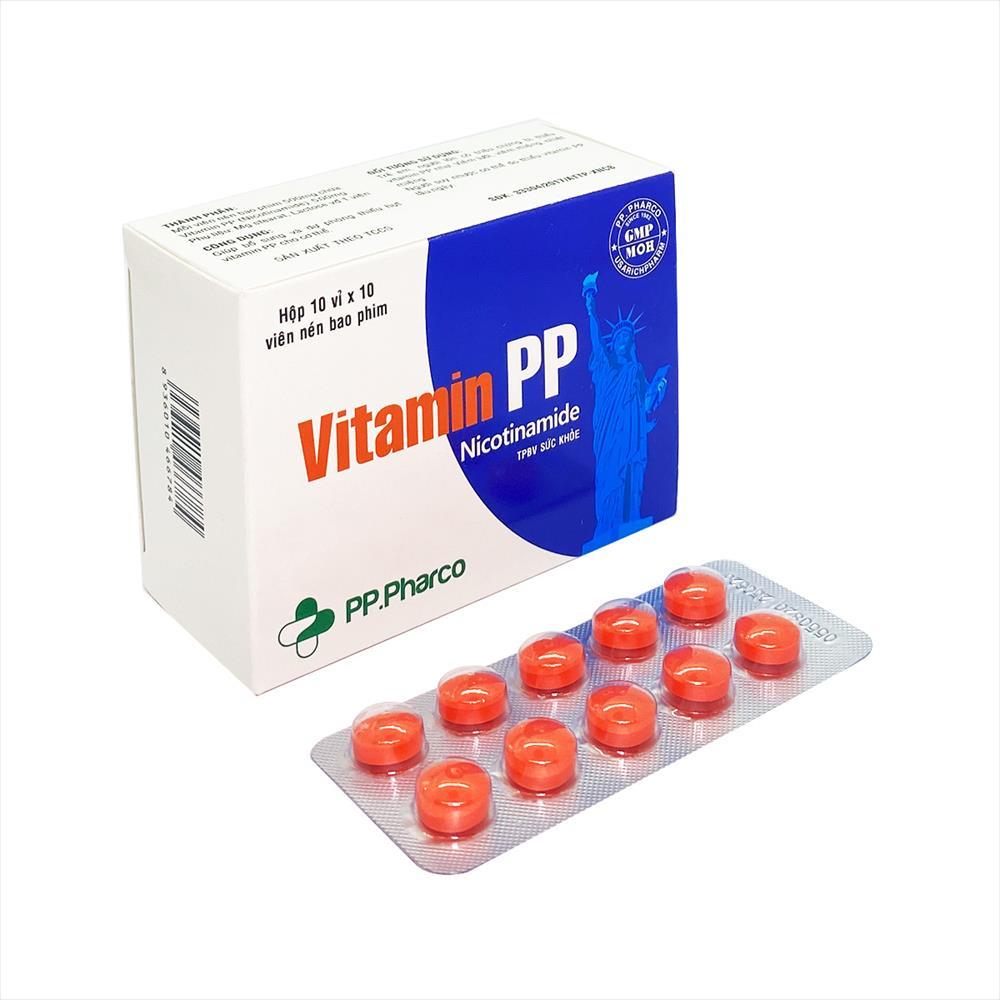 VITAMIN PP-HỖ TRỢ ĐẸP DA, GIẢM MỠ MÁU, BỔ NÃO