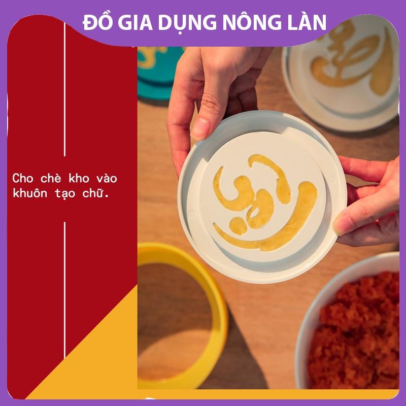 Khuôn xôi phúc lộc thọ 5 chi tiết 12x7cm NL Shop,chất liệu nhựa chịu nhiệt