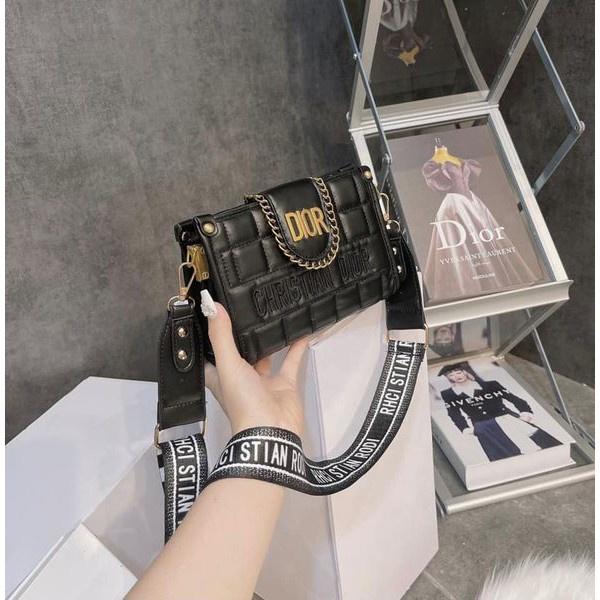 Túi xách, túi đeo chéo nữ dây bản to thổ cẩm hottrend phong cách Hàn Quốc loại đẹp MiiZzu size 20cm
