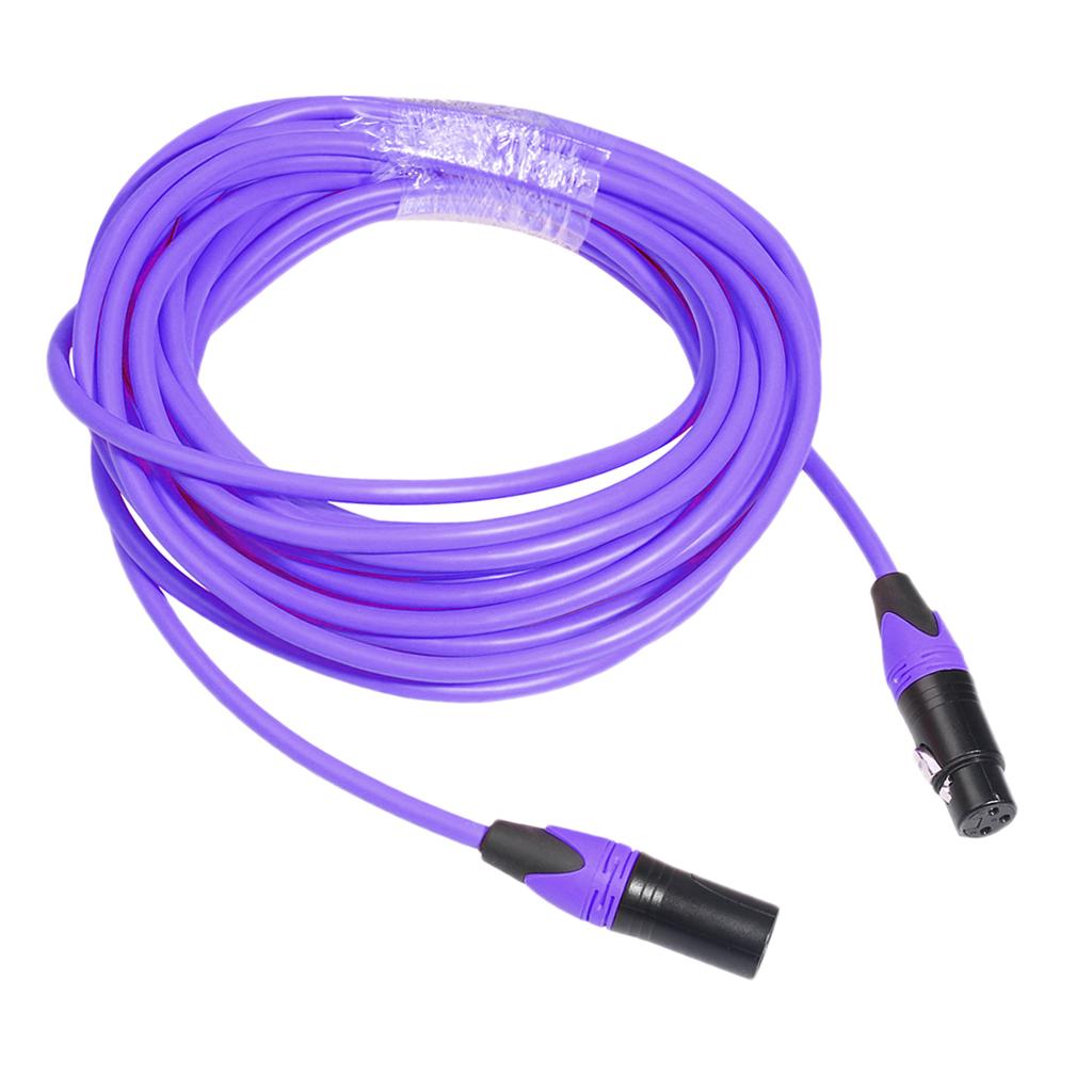 3 Pin XLR Male To XLR Female Balanced Mic Cable Wire, Purple