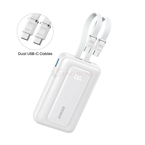 Sạc dự phòng Anker Zolo Power Bank 1USB 2Type-C 35W 10000mAh A1680C - Hàng chính hãng