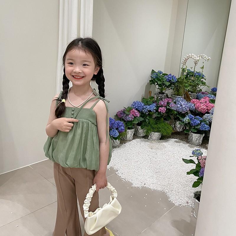 TA30220 Áo cotton lụa 2 dây Ambb V044 cho bé gái