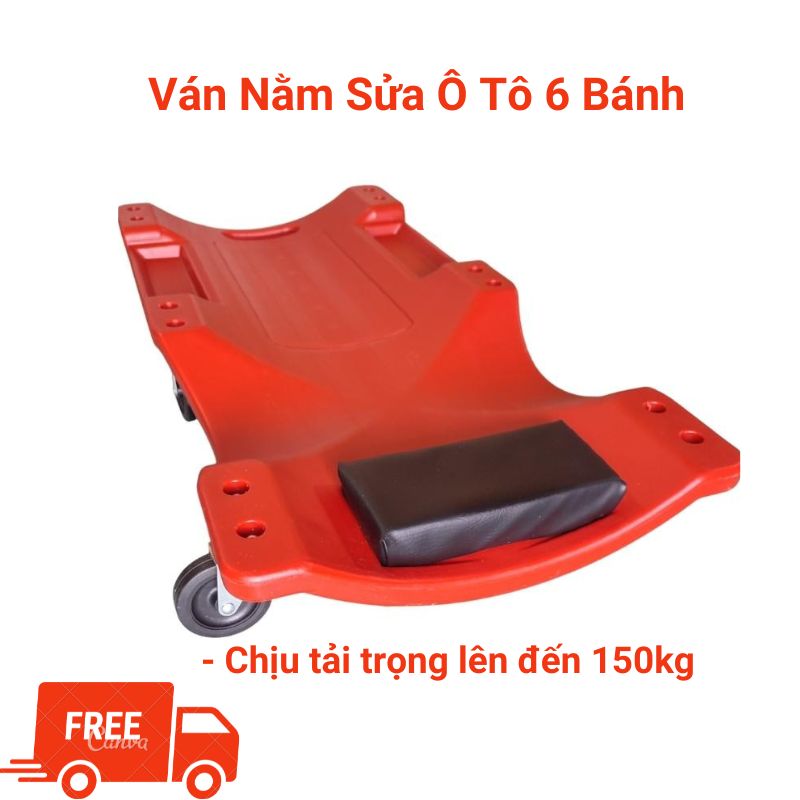 Xe chui gầm xe ô tô ván nằm sửa chữa 6 bánh chịu lực cao Thái Lai