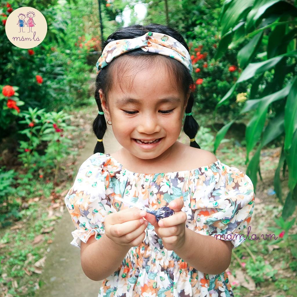 Đầm váy cúc họa mi nhún eo | 1Y-5Y