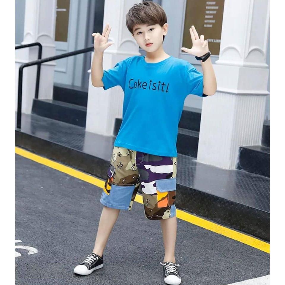 SET bộ bé trai 5-14 tuổi COOL NGẦU, CÁ TÍNH thô cotton cực mát