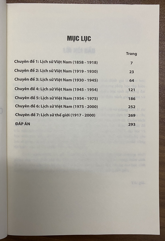 Bộ câu hỏi chinh phục điểm 10 môn Lịch sử