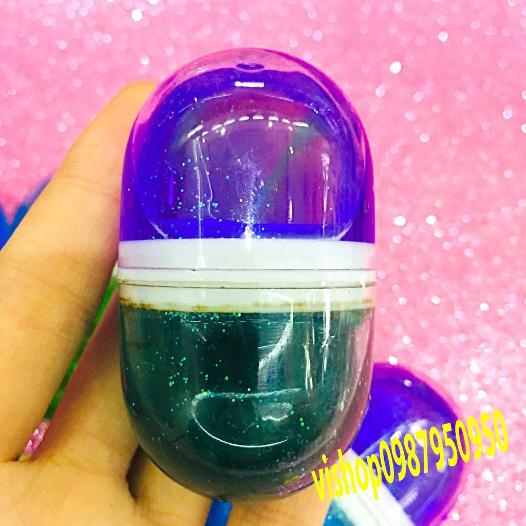 slime  lọ tròn phối 2 màu sắc dạng mềm đặc mã AQV14 Ukéo