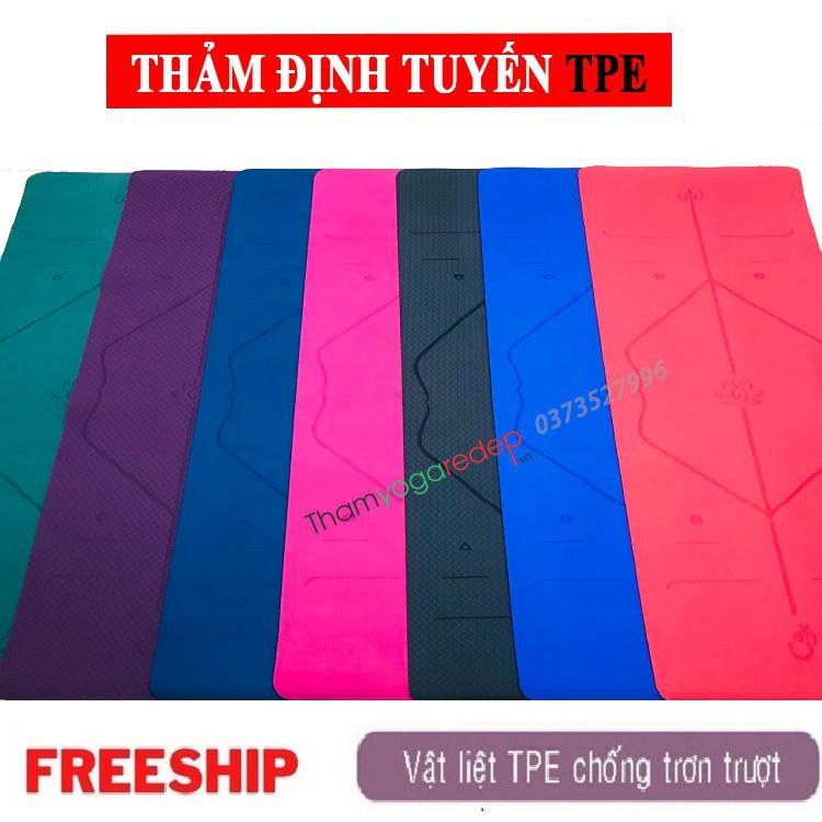 Thảm tập yoga định tuyến, thảm tập yoga chống trượt 6mm-8mm 2 lớp TPE