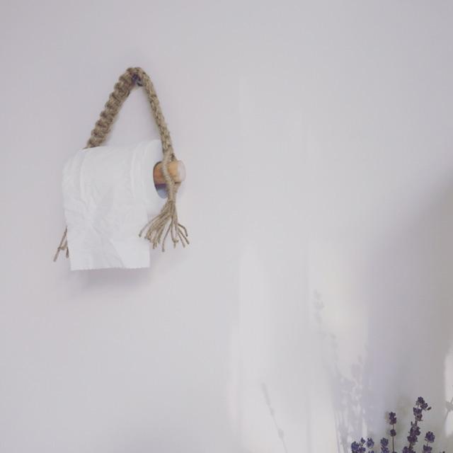 Giá treo giấy vệ sinh - Sản phẩm làm handmade từ dây thừng - Ảnh thật