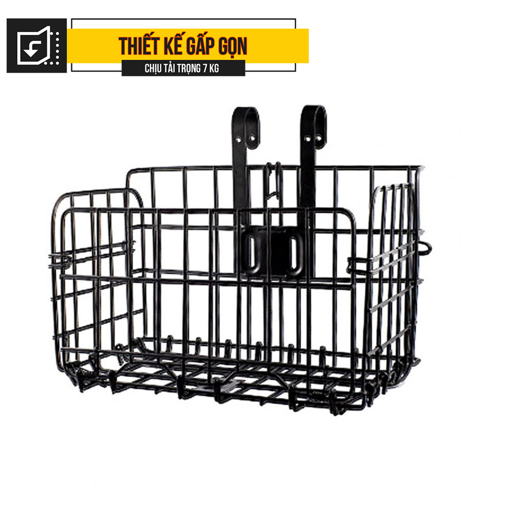 Giỏ Xe Đạp Gắn Trước Có Thể Gập Gọn Chất Liệu Kim Loại Kích Thước 33x20x20cm Mai Lee